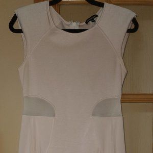 Pink Bebe high low dress with mesh in the center